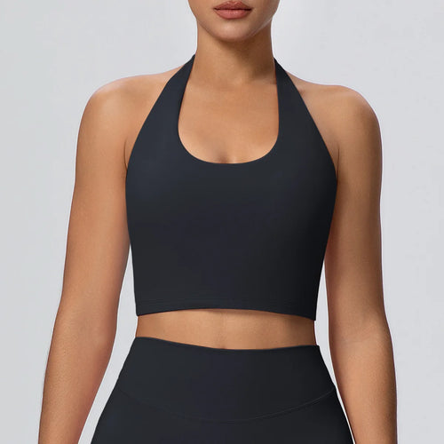 Backless Yoga Tank Top with Neck Strap for Ultimate Comfort - Peachsets