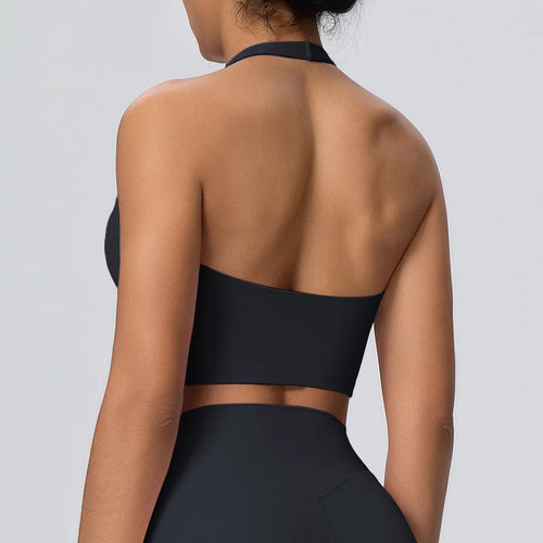 Backless Yoga Tank Top with Neck Strap for Ultimate Comfort - Peachsets